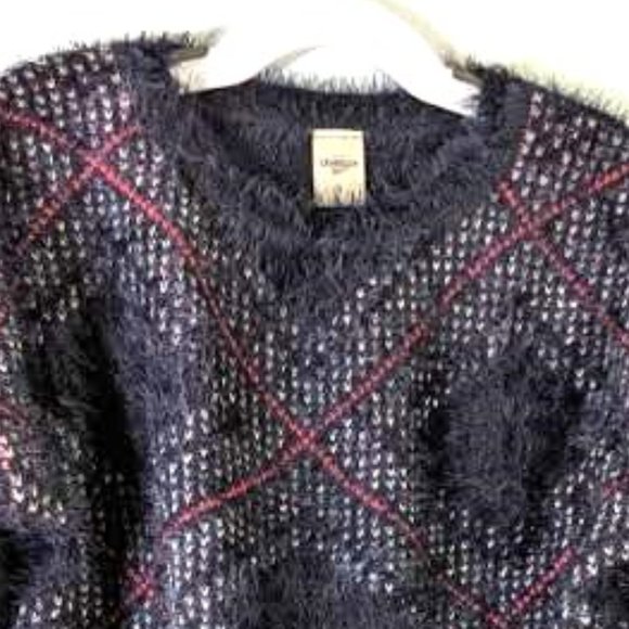 NWT Oshkosh B'gosh Girls Knit Pullover Sweater Furry Diamond Cardigan To… - Picture 4 of 9